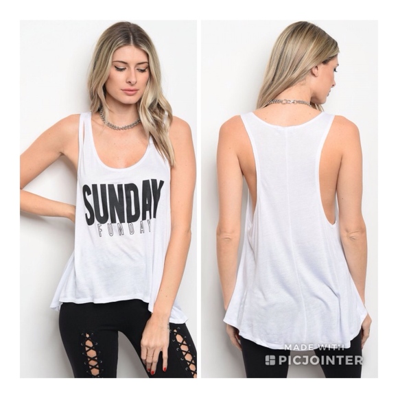 LAST 3! 100% Rayon Sunday Fun Day tee! - Picture 2 of 3